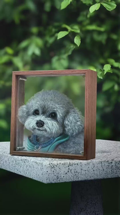 3D Multi-Layer Acrylic Pet Portrait - Custom Depth Art Painting for Dogs & Cats